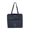 Jonathan Adler Dorian Dot Leather Bucket Tote, True Navy /Ribbon - Luxury Leather Tote for Everyday Use