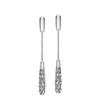 Jewelry Collection Pave Crystal Drop Earrings, Silver