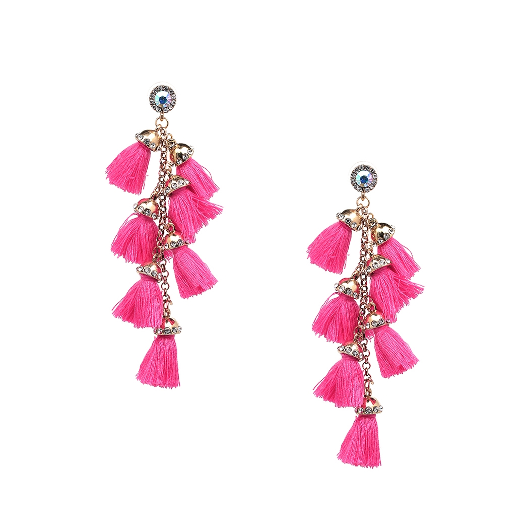 Flamingo hot sale tassel earrings