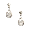 Adesina Crystal Tear Drop Earrings Bridal, Silver