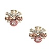 Jewelry Collection Make Me Blush Crystal Cluster Stud Earrings, Pink Multi