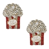 Movie Night Popcorn Crystal Drop Earrings, Multi