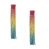 Neve Crystal Fringe Linear Drop Earrings, Multicolored