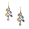 Jewelry Collection Festival Lights Crystal Drop Earrings, Multi