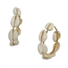 Jewelry Collection Playa Cowrie Shell 2" Hoop Earrings, Natural