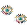 Edme Evil Eye Crystal Statement Stud Earrings, Multi