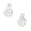 Izu Beaded Circle Drop Earrings, White