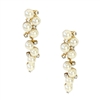 Pearly Delight Simulated Pearl Crystal Linear Drop Earrings