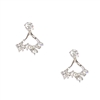 Delicate Sparkler Crystal Ear Jacket Stud Earrings, Silver