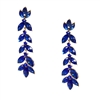 Jewelry Collection Jaylin Crystal Linear Drop Earrings, Blue