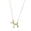 Jewelry Collection Doggie Animal Balloon Pendant Necklace, Gold