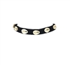 Jewelry Collection Cowrie Seashell Velvet Choker Necklace, Black