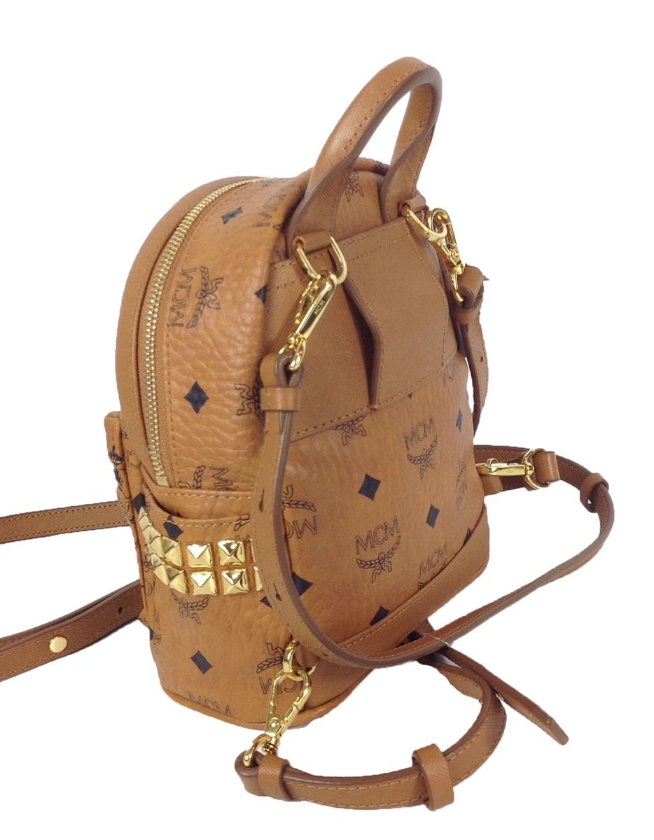 MCM x Strumbel 'Heimat Loves You' Limited Edition Mini Backpack, Cognac