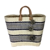 Mar Y Sol Caracas Striped Market Tote Bag Pom Pom