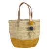 Mar Y Sol Montauk Crocheted Raffia Colorblock Tote Bag