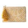 Mar Y Sol Selva Zig Zag Slim Raffia Straw Clutch, Sunflower