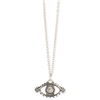 Zad Jewelry Evil Eye Pendant Necklace, Silver