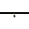 Zad Jewelry Velvet Choker with Stone Pendant