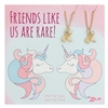 Friends Like Us Are Rare Unicorn Pendant Set of 2 BFF Necklace, Gold