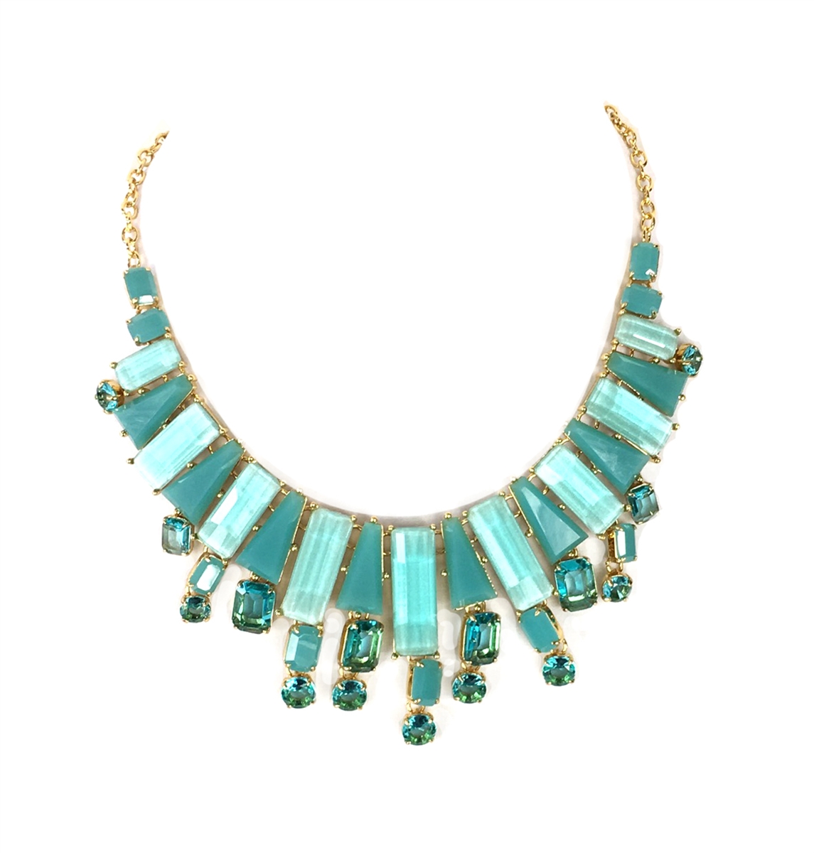 Kate Spade Beach Gem Statement Necklace Aqua Multi