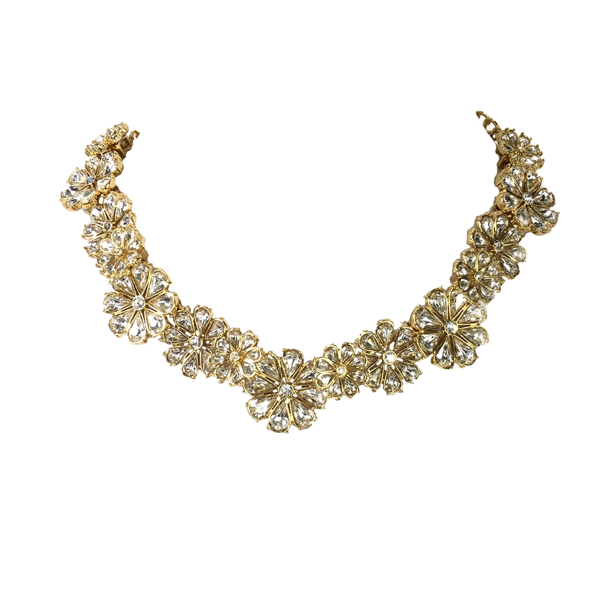 Chic Flower Pendant Pearl Chain Choker Necklace – ArtGalleryZen