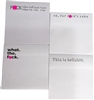 Adult Eyes Only Sarcastic F*ck This Bullsh*t Novelty Funny Sticky Notes 4PC, White