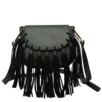 Melie Bianco Blair Vegan Leather Fringe Crossbody