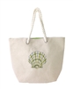 Magid Nautical Seashell Canvas Tote, Natural - Natural Tote Bag for Daily Essentials