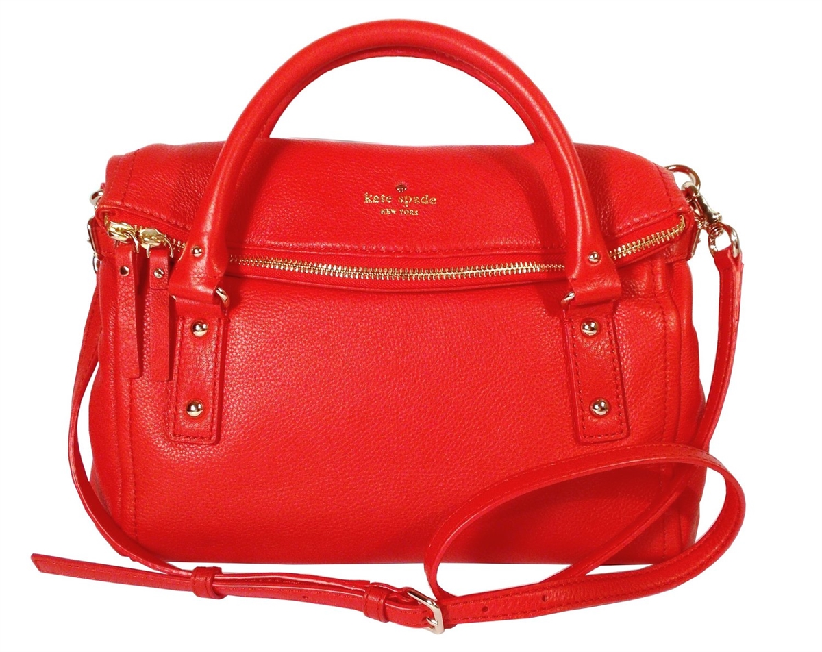 Buy Kate Spade New York Leighton Leather Small Satchel Bag (Digital red) at  Amazon.in
