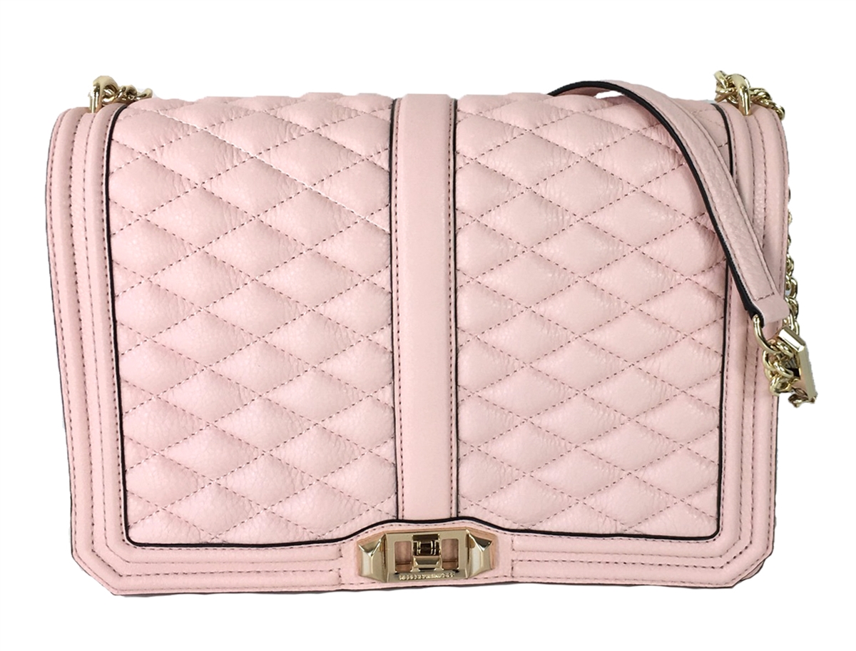 Rebecca Minkoff Jumbo Love Leather Convertible Bag Quartz Pink