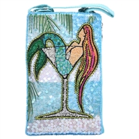 Mertini Club Beaded Mermaid Cocktail Crossbody Bag