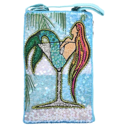 Mertini Club Beaded Mermaid Cocktail Crossbody Bag