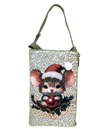 Merry Mouse Artisan Hand Beaded Club Bag Phone Pouch Crossbody Bag