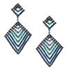 Lavern CZ Crystal Diamond-Shaped Drop Earrings, Multi