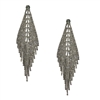 Evlin Crystal Fringe Statement Drop Earrings, Gunmetal