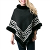 Desiree Faux Fur Trim Poncho Chic & Warm Cold Weather Wardrobe Essential