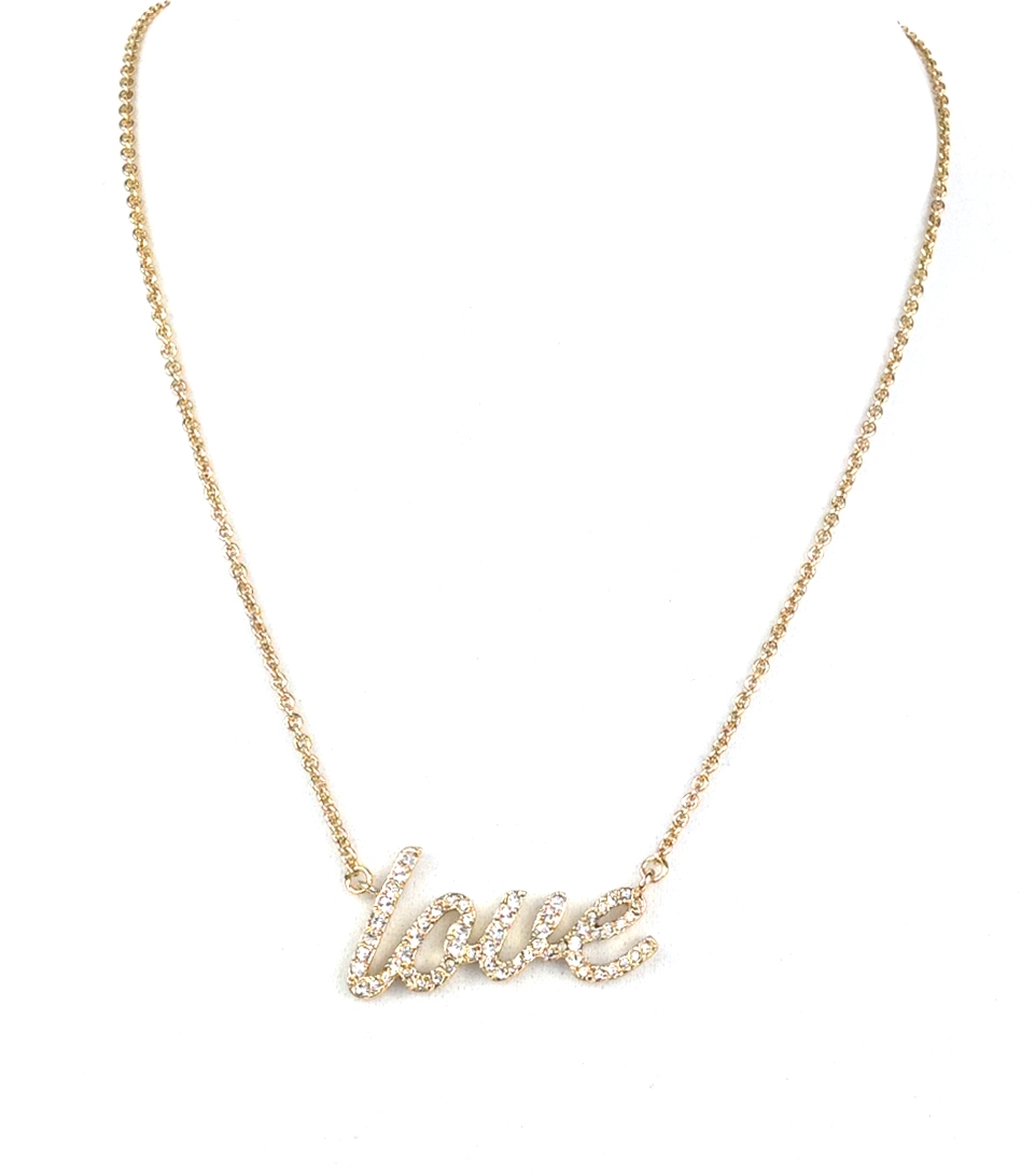 Kate Spade New York Say Yes Pave 'love' Pendant Necklace, 16