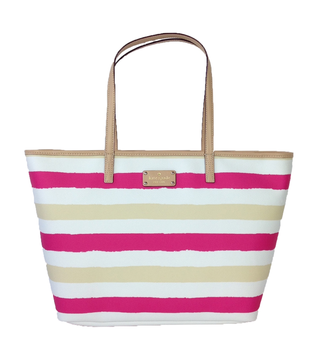 Kate Spade Multi Navy Pink White Striped Tote Bag Purse Handbag | eBay