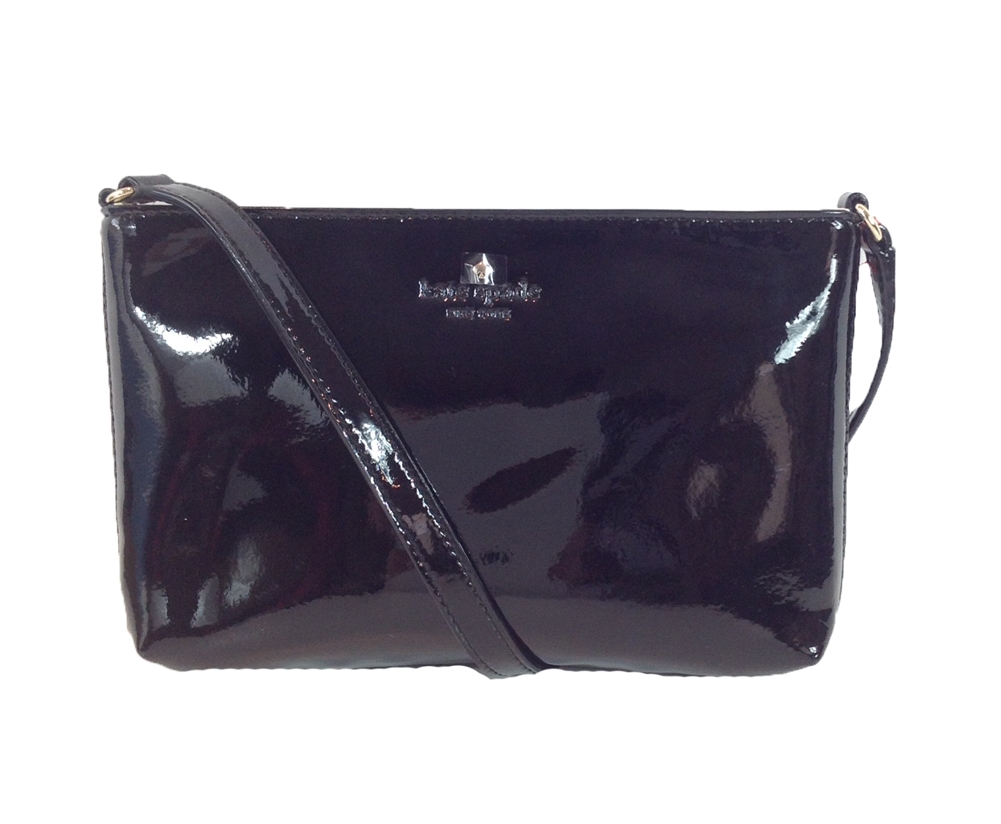 kate spade, Bags, Kate Spade Speedy In Embossed Black Leather With  Crossbody Strap 9x1