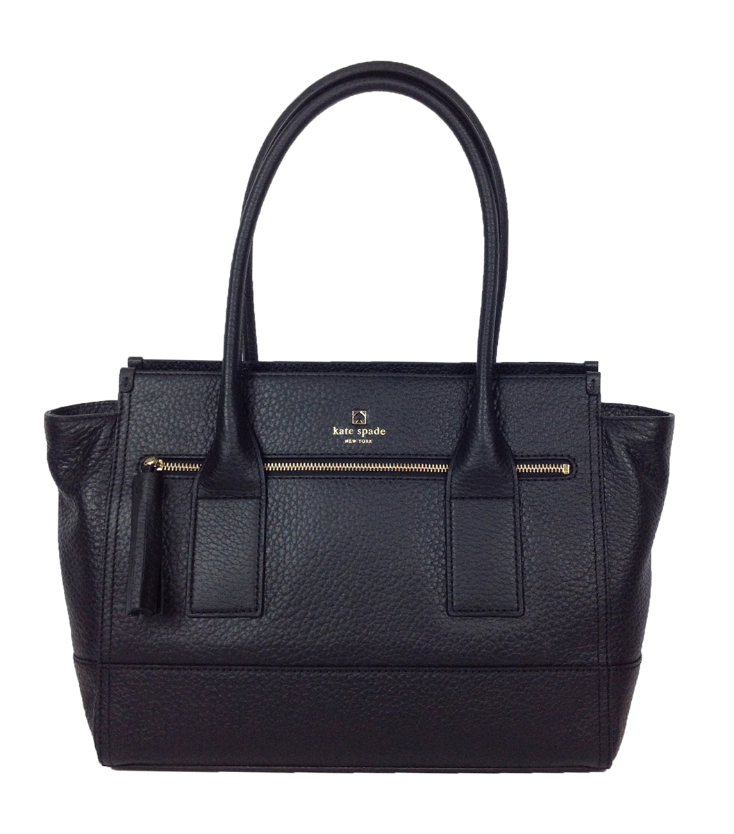 Kate Spade Linda Southport Black Leather Satchel 2024 Tote