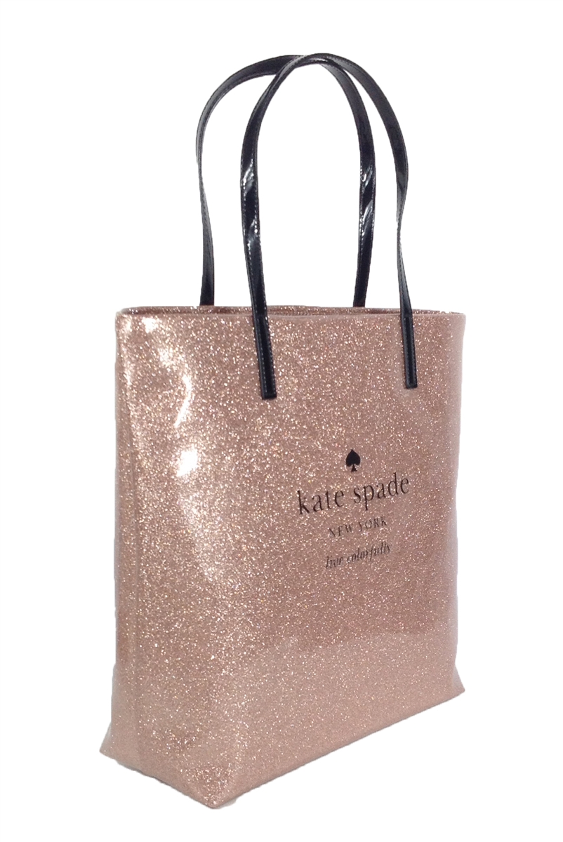 Kate Spade Holiday Drive Bon Shopper Tote, Sparkle Rose Gold