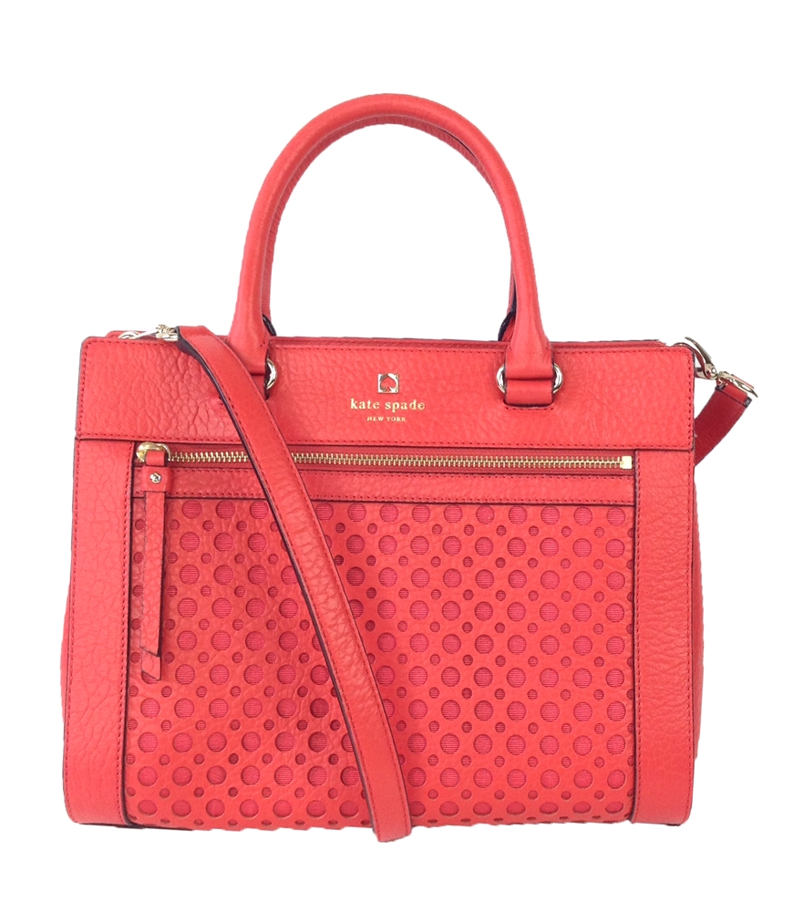 Kate spade perforated satchel sale