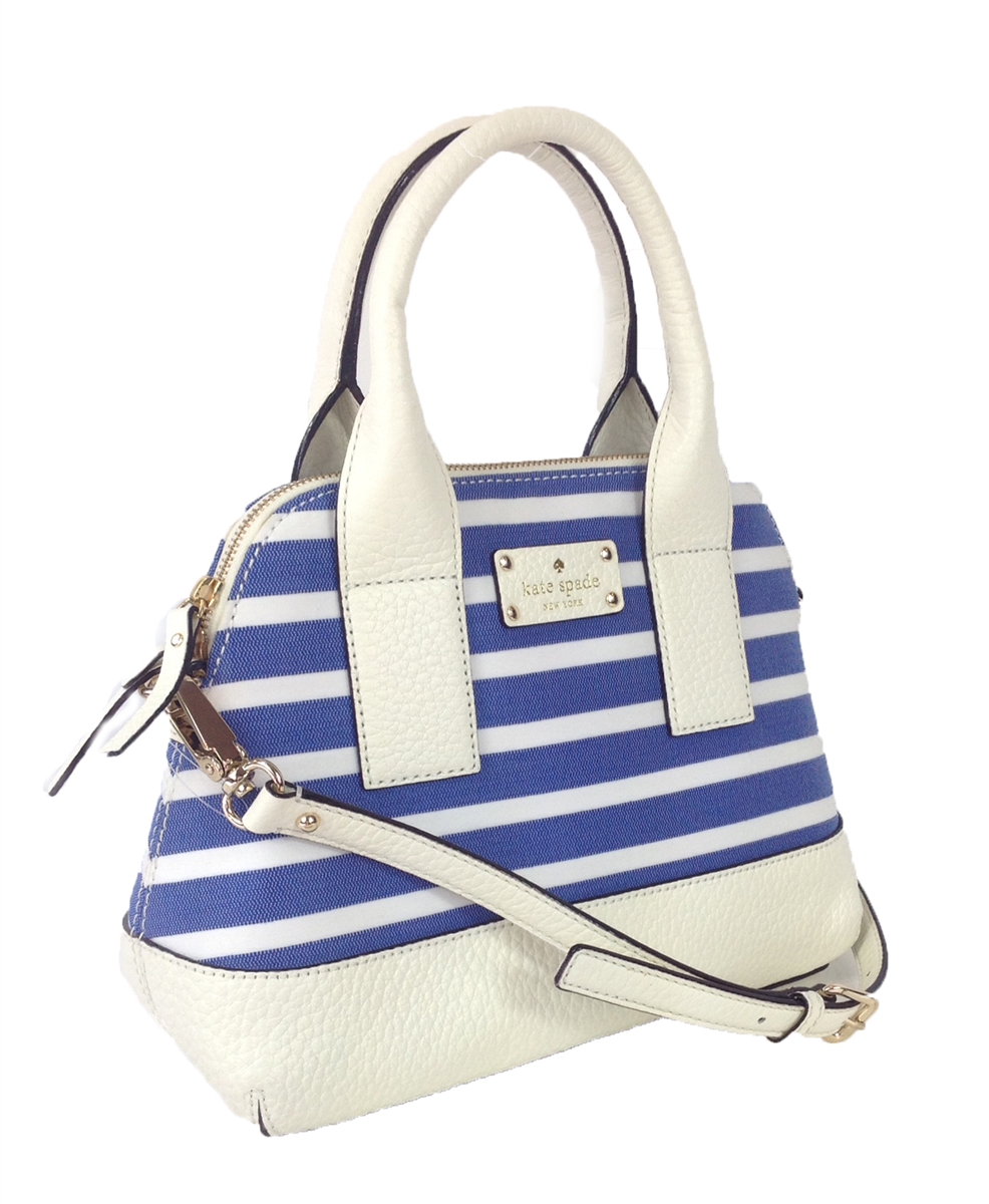 Kate Spade Southport Avenue Small Jenny Striped Satchel, Azure