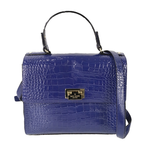 kate spade blue crocodile bag