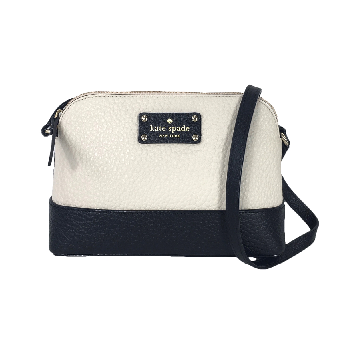 KATE SPADE #28029 White and Black Leather Crossbody