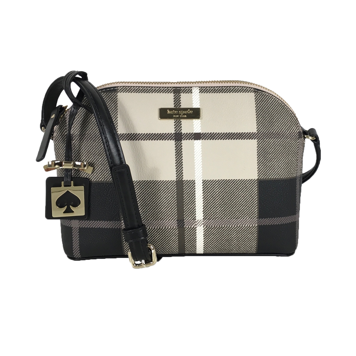 Kate Spade Brightwater Drive Plaid Hanna Crossbody Pumice Multi