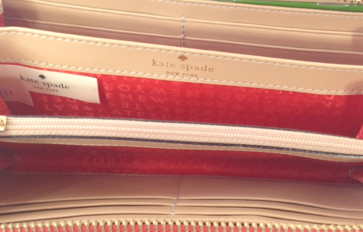 Kate Spade Cherry Bing Striped Large Contiental 2024 Wallet