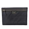 Kate Spade Large Nylon Multi Functional Zip Pouch Black Sleek Travel Clutch & Tech Organizer