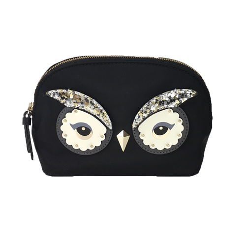 kate spade owl cosmetic bag