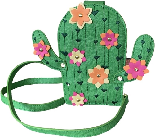 Betsey Johnson Limited Edition XO Kitsch Desert Cactus 3D Faux Leather Crossbody  - Novelty Purse, Perfect Gift